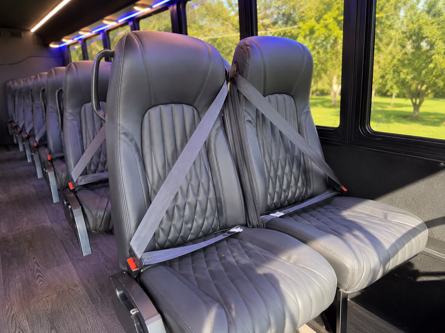 rancho cucamonga 18 passenger minibus interior