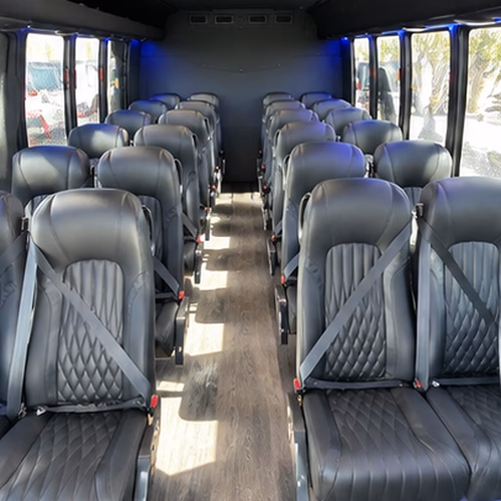 rancho cucamonga 25 passenger minibus interior