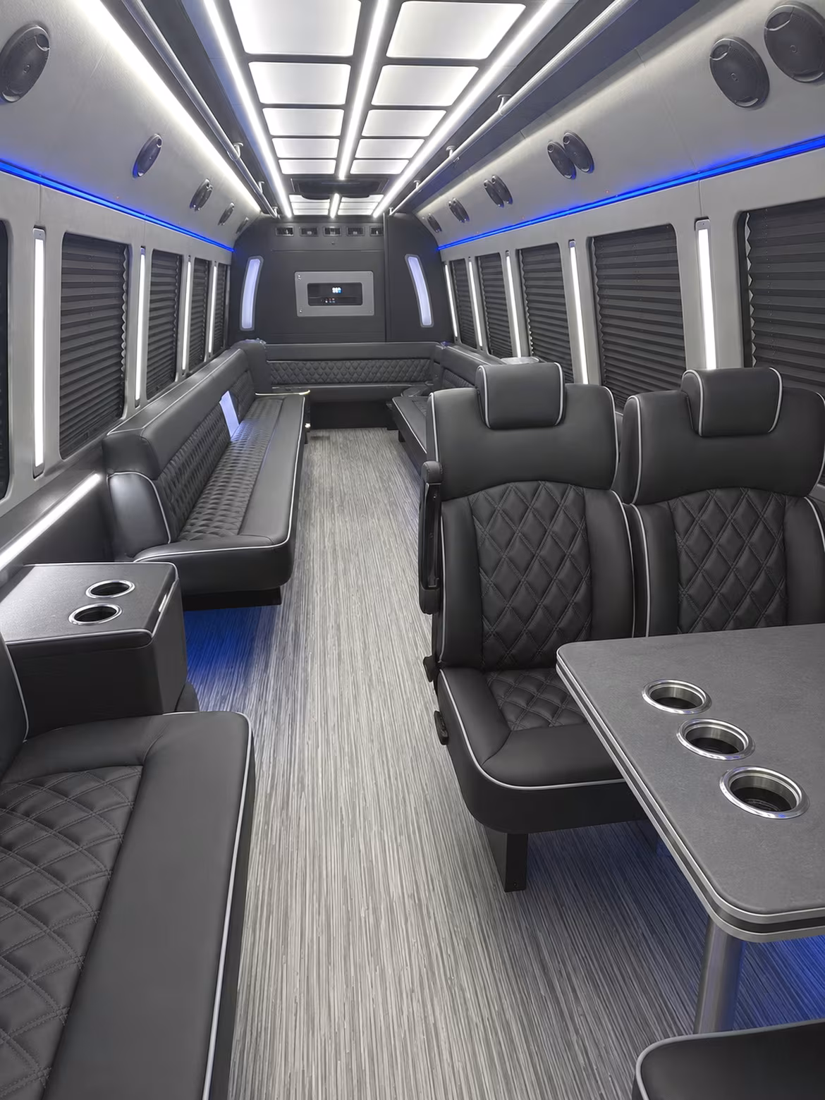 rancho cucamonga 25 passenger party bus inside
