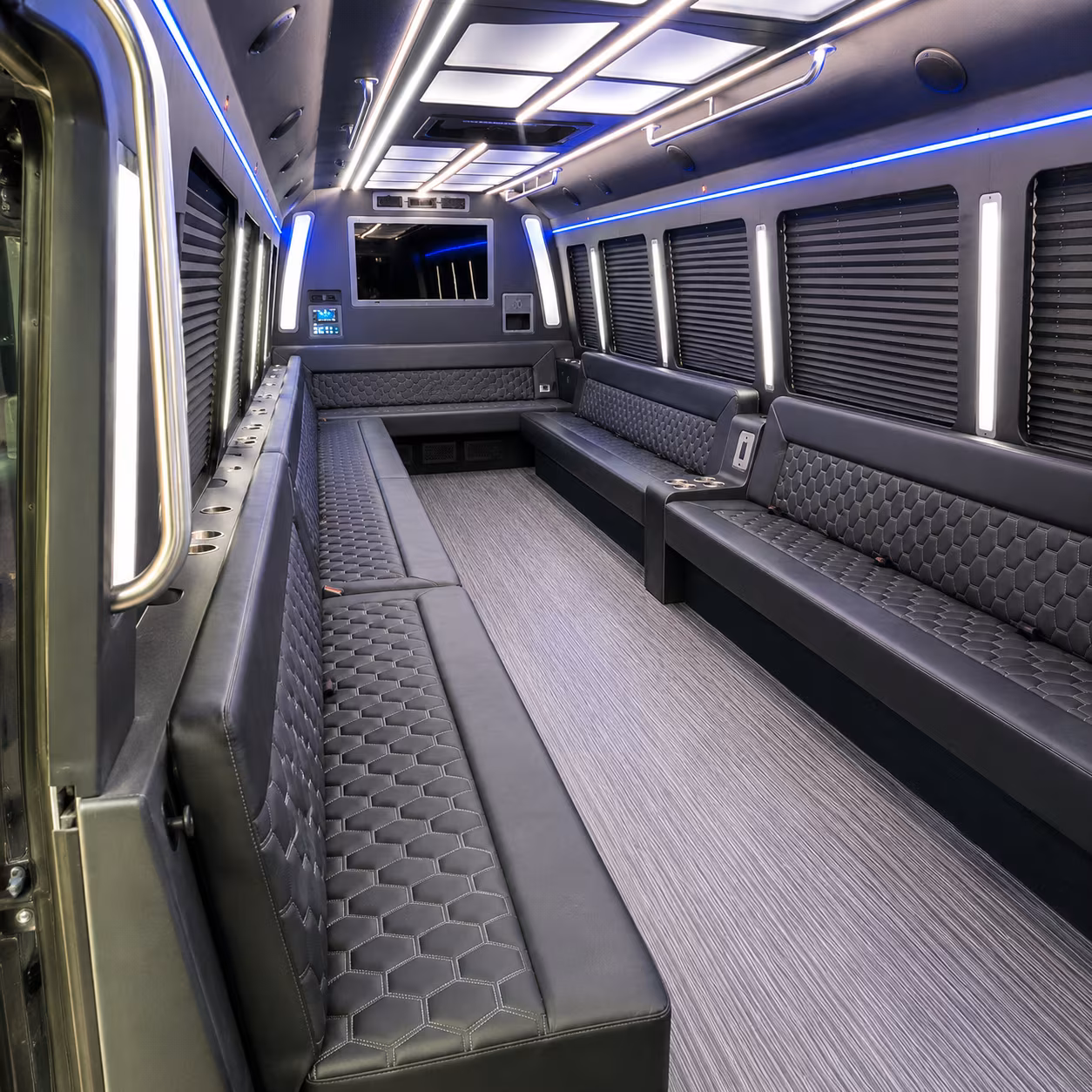 rancho cucamonga 40 passenger party bus interior