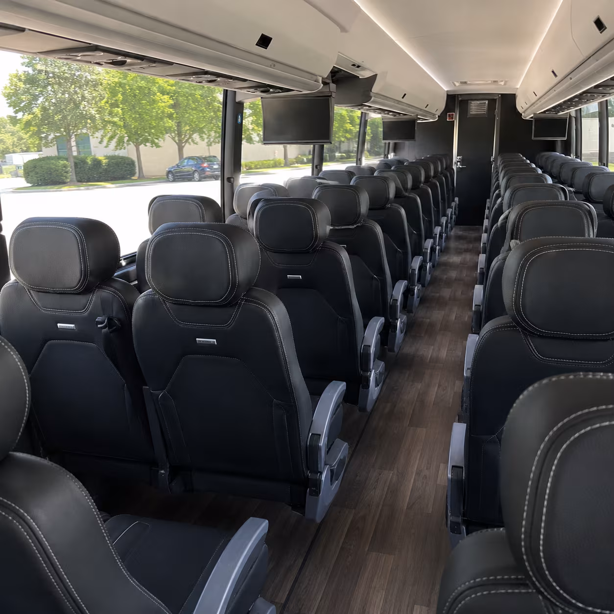 rancho cucamonga 56 passenger charter bus inside