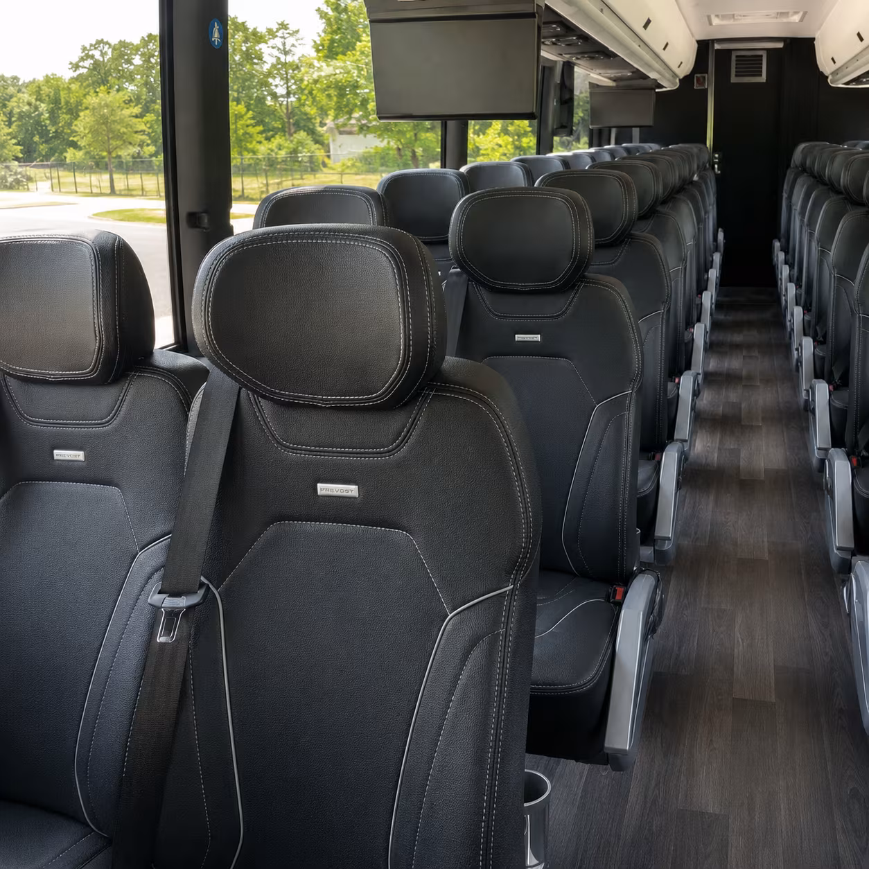 rancho cucamonga 56 passenger charter bus interior