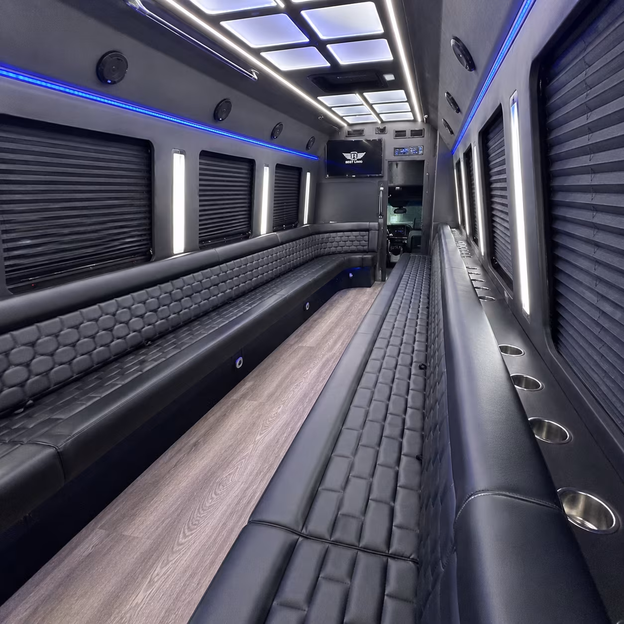 rancho cucamonga party bus inside