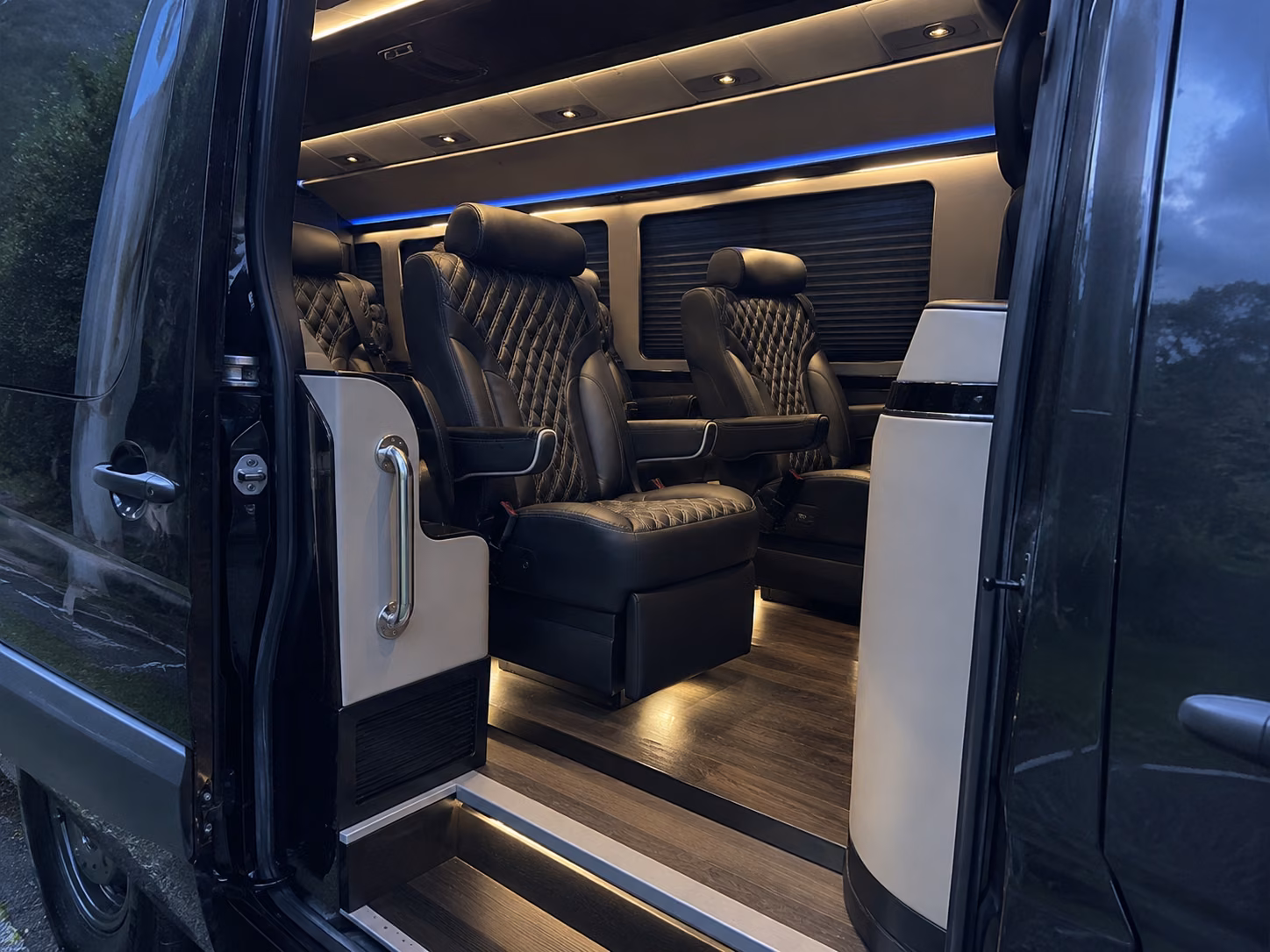 rancho cucamonga sprinter van with driver inside